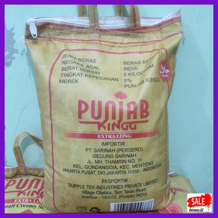 

Rasbeputih- Beras Arab Beras Basmati Punjab King 5 Kg Original Segel -Aslii.