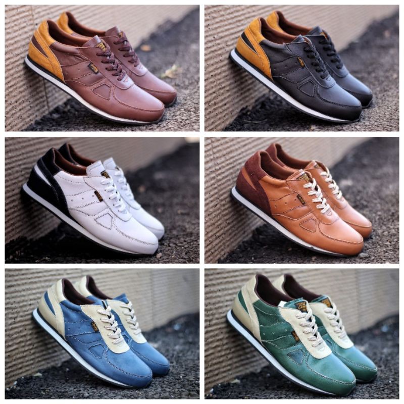 ASLI LEATHER (COD)- 100% KULIT ASLI SNEAKERS PRIA KASUAL SPORTY CEVANY JELLAL ORIGINAL CHa