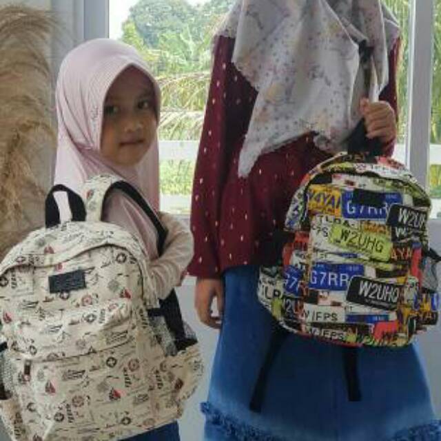 RANSEL KANVAS ANAK TK MICHA ORI MY QEENA BY KIRANA STUFF - TAS SEKOLAH ANAK TK