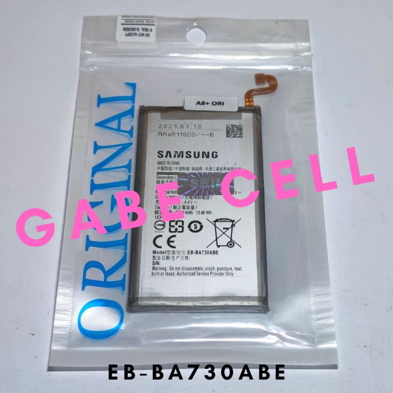 BATERAI BATRE ORIGINAL EB-BA730ABE SAMSUNG A730 A8 PLUS