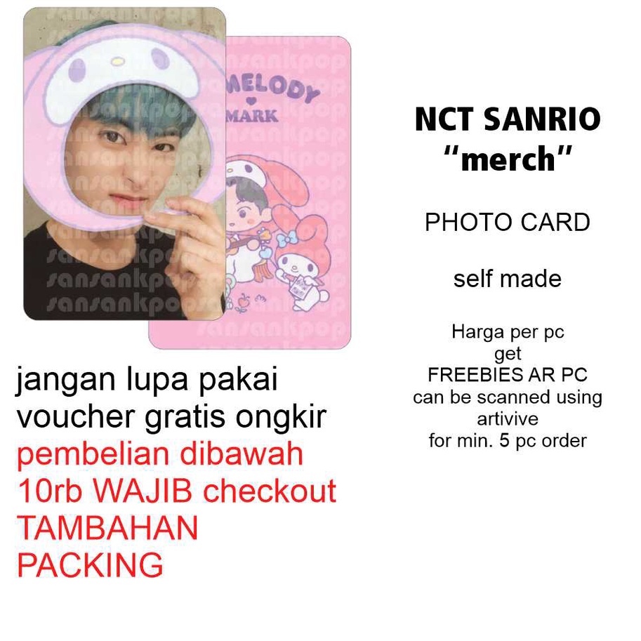 photocard unofficial nct sanrio