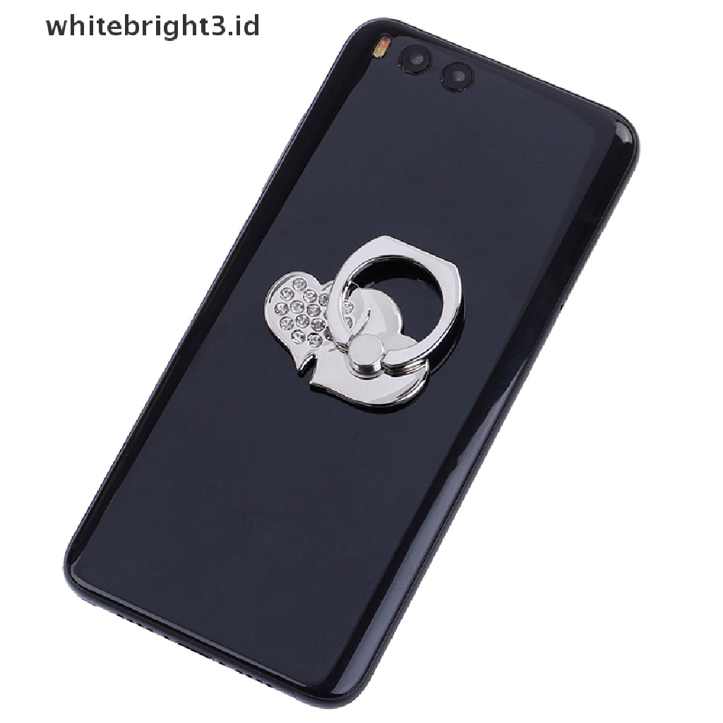 (whitebright3.id) Ring stand holder Bentuk Hati Rotasi 360 Derajat Untuk Handphone / tablet