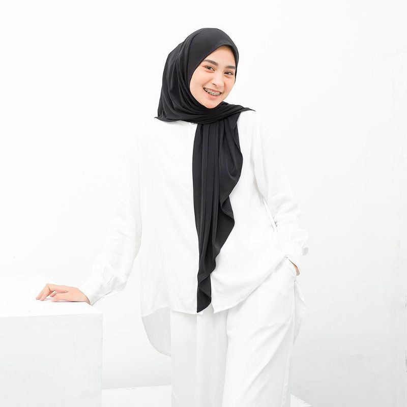 Hijab Instan Segitiga Jersy | Segitiga Instan Malay Jersy | Pashmina instan Oval jersy premium