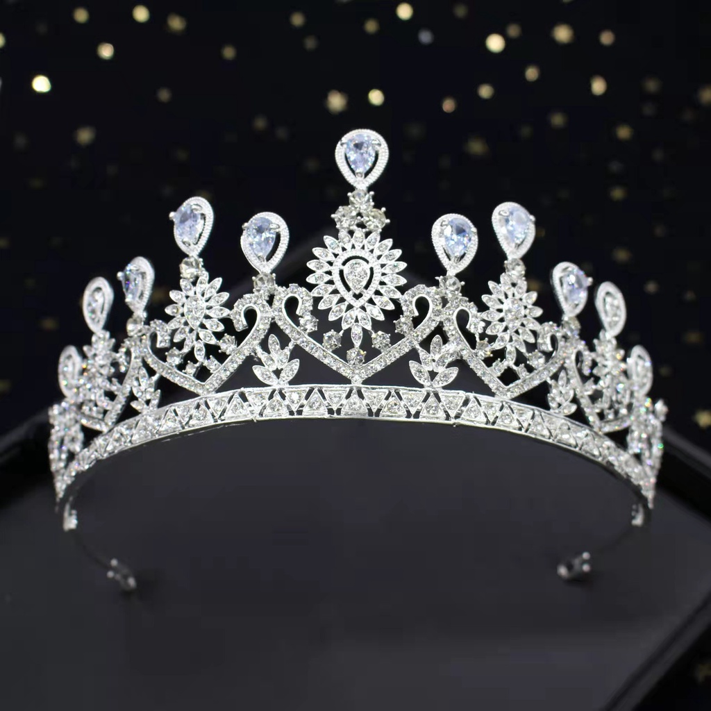 Mahkota crown crysyal bunga /mahkota hijab