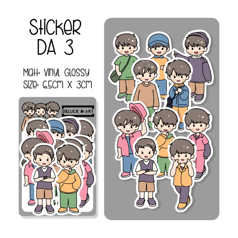 

10 Pcs Stiker Sticker Boy Cowok Laki-laki Kartun Cartoon Lucu Cute Kawai Aesthetic Cut Cutting untuk Deco Daily Diary Planner Tumblr Jurnal Laptop Casing HP Notebook DIY Craft Kulkas Bahan Vinyl Glossy Anti Air Murah