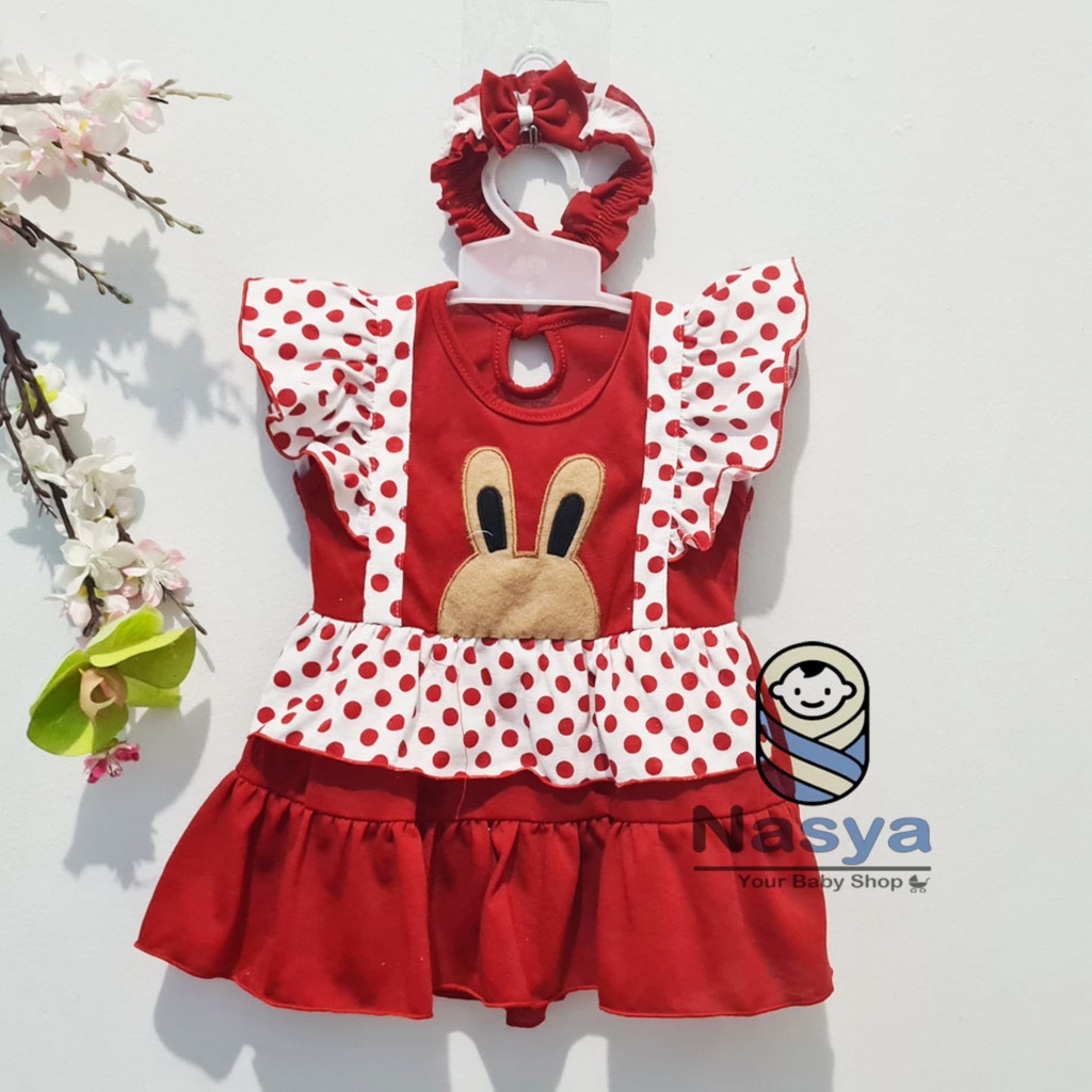 [P-004] Dress Bayi Baju lucu (0-6 bulan) motif cartoon