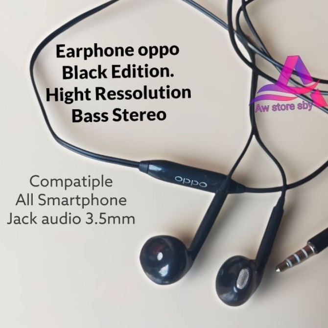 EARPHONE OPPO Hi-Res AUDIO BASS STEREO HEADSET OPPO A52/A92/A53/A15S/A16/A54/A74/A33/A5S/Reno