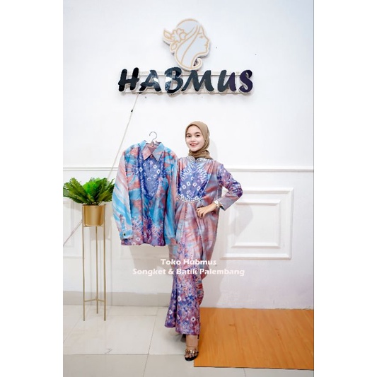 couple kaftan jumputan palembang asli sutra silk