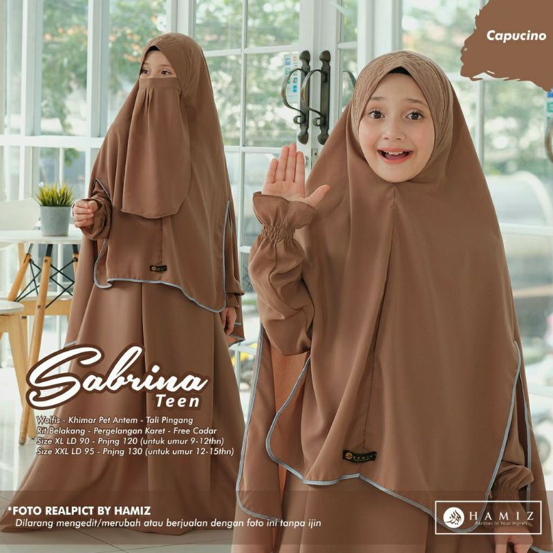 GAMIS ANAK SABRINA  SET CADAR // GAMIS HIJAB CADAR USIA 6 -13 TAHUN // GAMIS ANAK // GAMIS TANGGUNG // TERMURAH