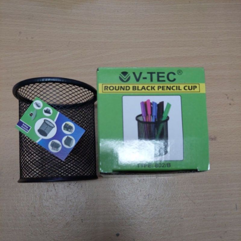

Desk Set Besi Bulat Jaring Vtec / Desk Set Pen Stand / Tempat Pensik Meja