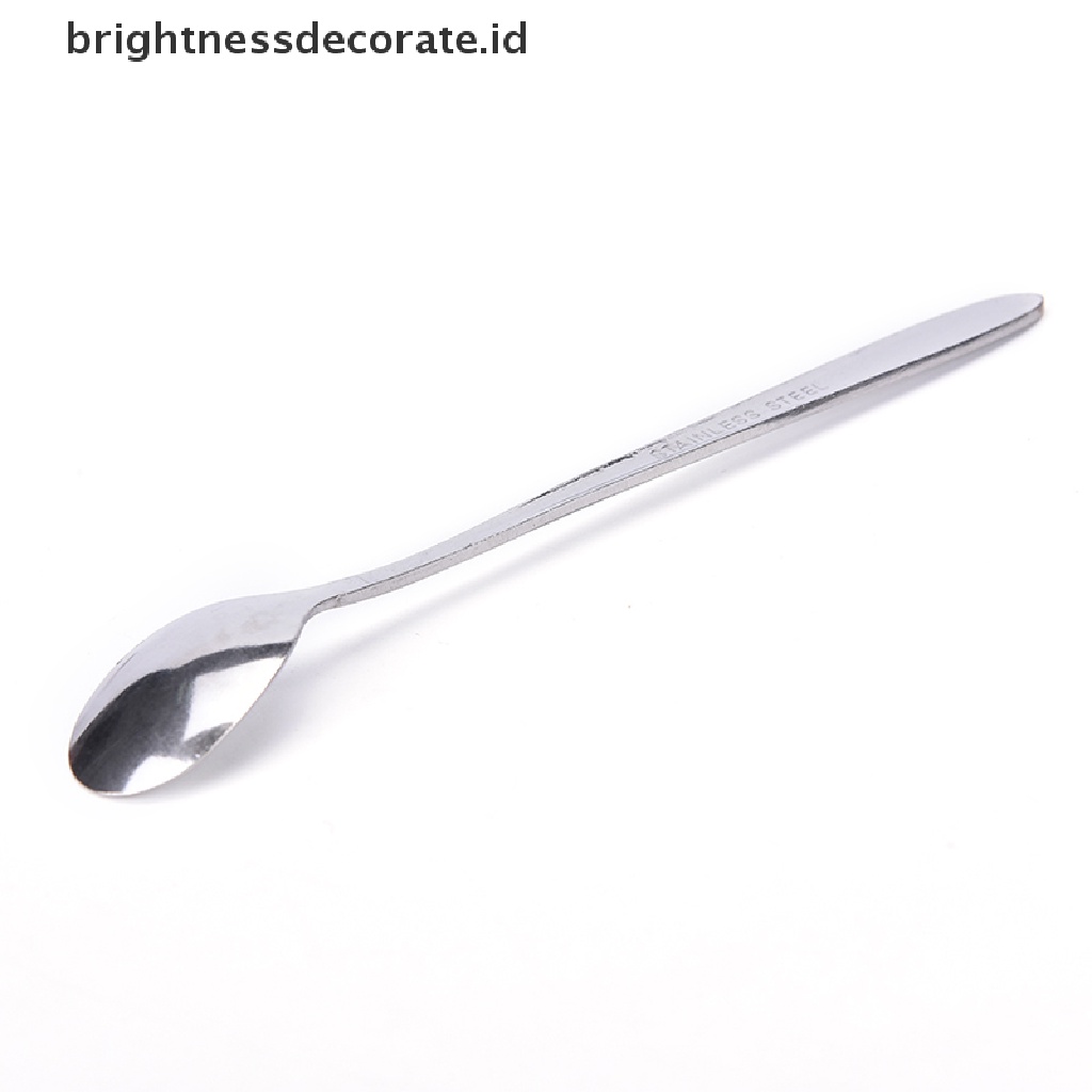 Sendok Es Krim / Teh / Kopi Bahan Stainless Steel Dengan Gagang Panjang 16cm