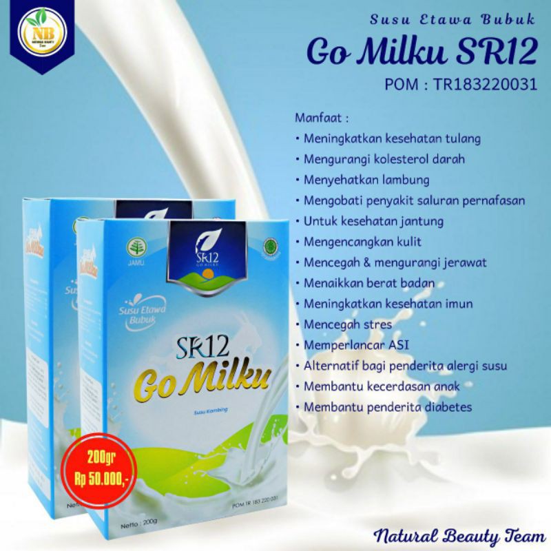 

Susu Kambing Etawa / GoMilku SR12 / Susu Kambing Asli dengan Pemanis Alami