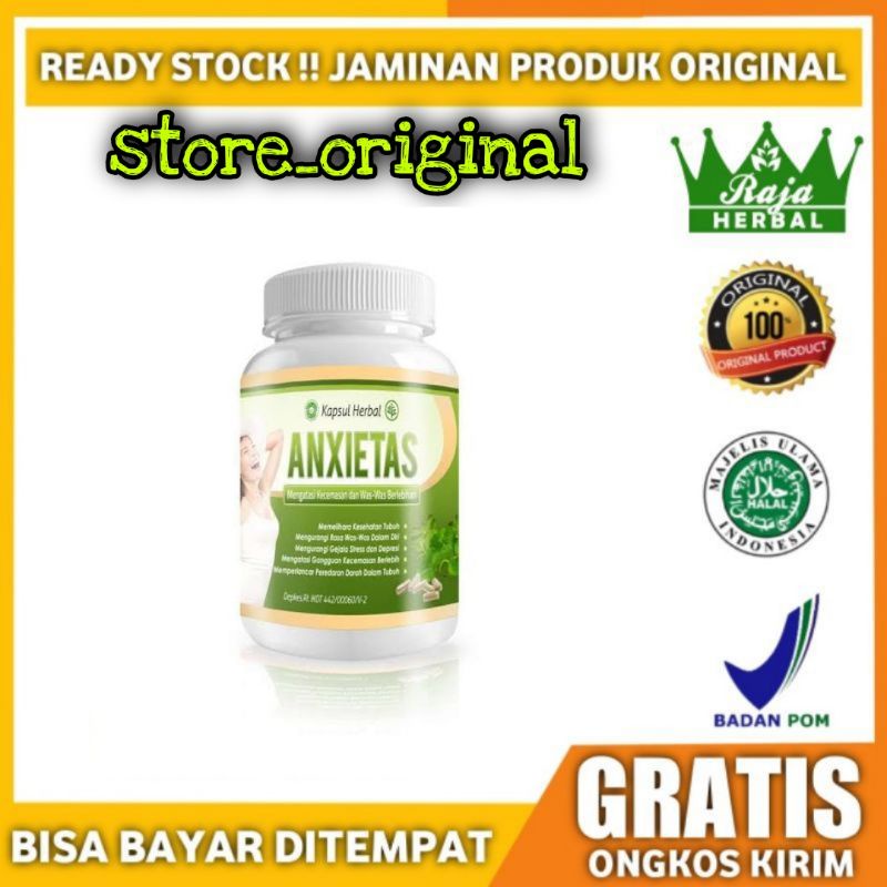 ANXIETAS ORIGINAL ANXIETAS 100% ASLI OBAT HERBAL ATASI ATASI STRES RINGAN