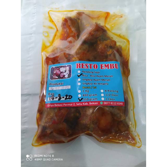 

Ayam merah rica rica Resto Embu