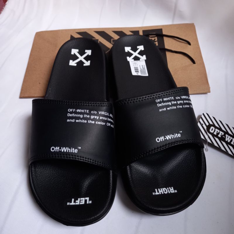 SANDAL OFF WHITE SANDAL SLIDE PRIA SANDAL SLOP OFF WHITE SENDAL FLAT
