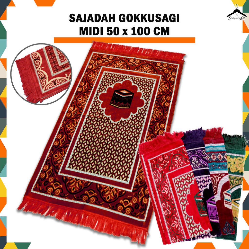 GROSIR / SABLON 70pcs Sajadah Bulu Turkey GK-MIDI 50 x 100cm