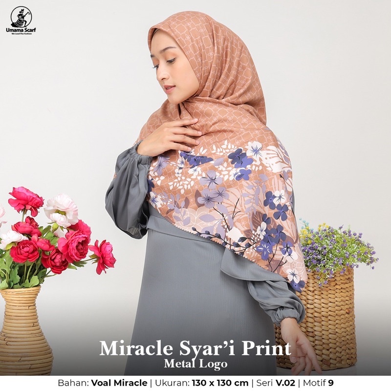 [PART 4] HIJAB SEGIEMPAT VOAL MIRACLE SYARI MOTIF LASER CUT