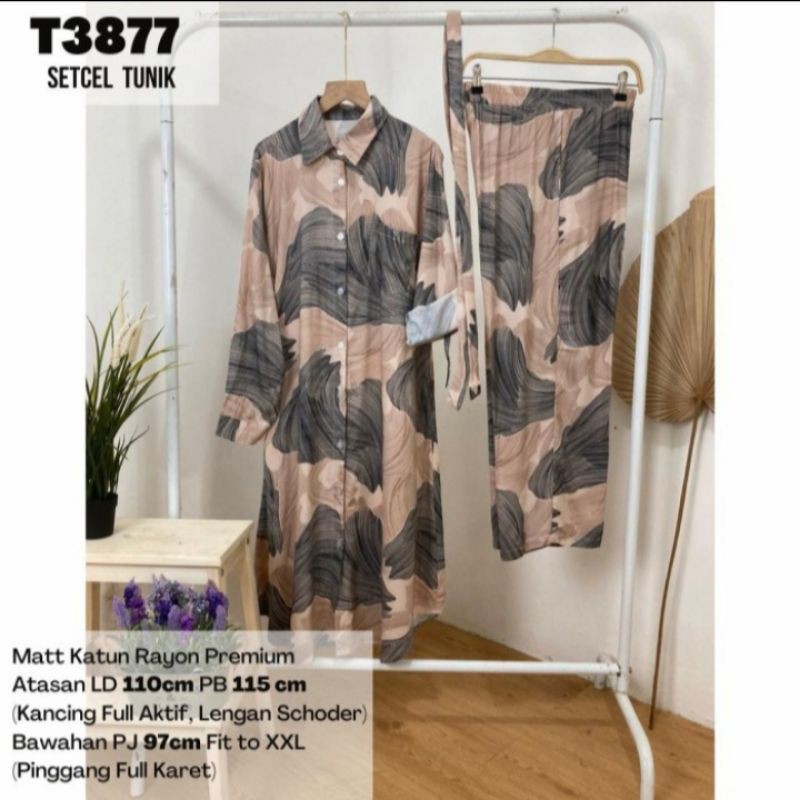 New One Set Long Tunik Premium Baju Muslim | Set Tunik