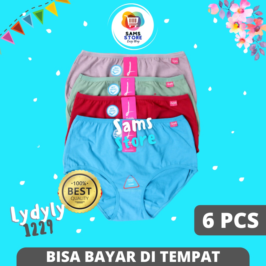 6 Pcs Celana Dalam Wanita CD LYDYLY LD 1229 MAXI Grosir / Pakaian Dalam Lidyly Wanita Dewasa / Under
