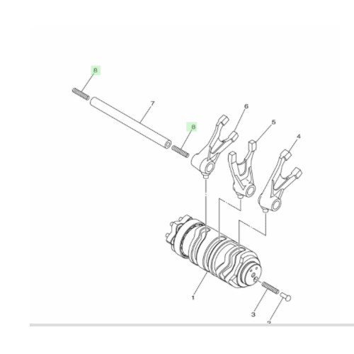 SPRING COMPRESSION PER AS BAR SHIFT PERSENELING NEW R15 VVA V3 R15M 2022 MT15 XSR VIXION R WR 155 ORIGINAL YGP 90501-06800