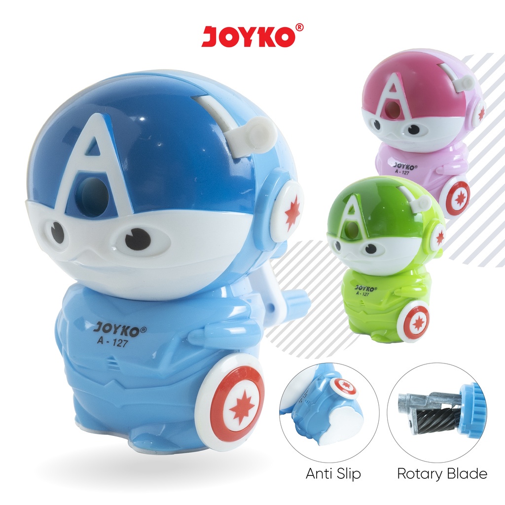 

Rautan Serutan Putar Sharpener Meja Joyko A-127 Motif Robot Astronot - SHABG