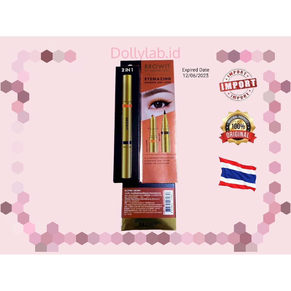 [BEST SELLER] Browit By Nongchat Eyemazing Shadow and Eyeliner 2 in 1 100% ORIGINAL THAILAND