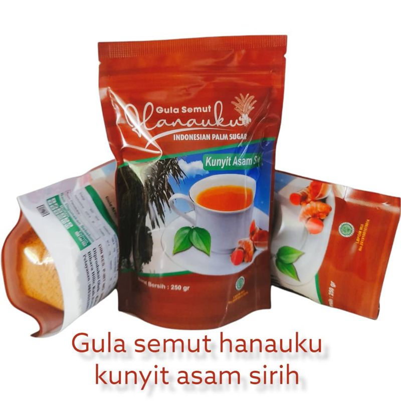 

Gula semut hanauku Kunyit asam sirih 250 gram