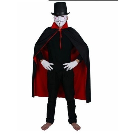 Jubah dracula vampire merah hitam Halloween