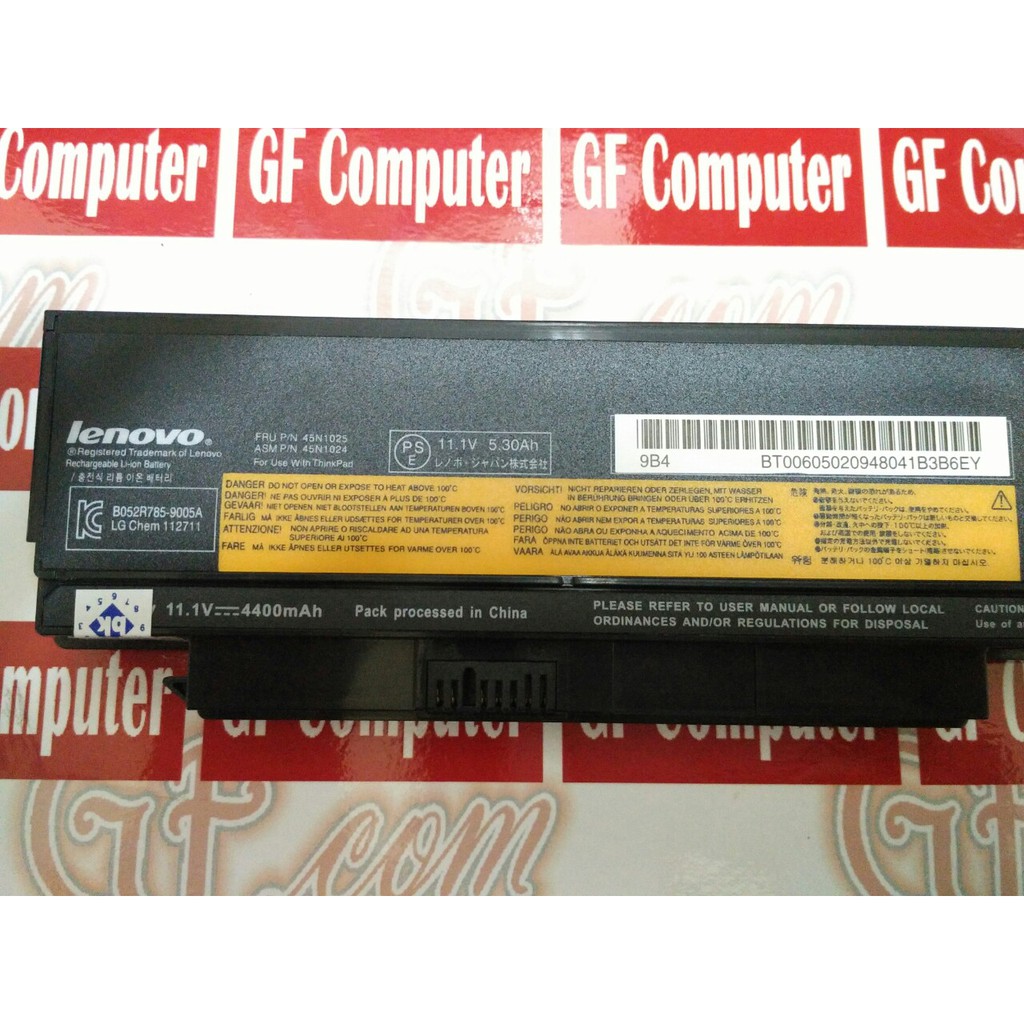 Baterai LENOVO ThinkPad X230 X230i  X230s (44+) Series p/n 45N1024, 45N1025, 45N1026 100% Original