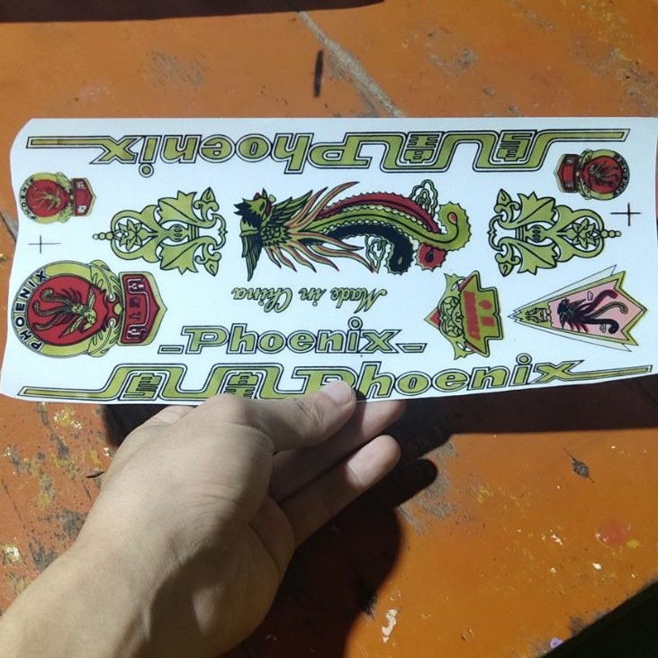 Sticker Sepeda Phoenix / Emblem Merek Phoenix Sepeda Onthel Ori Phoenix