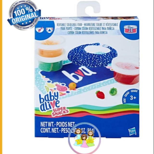 Baby alive reusable solid doll food makanan baby alive