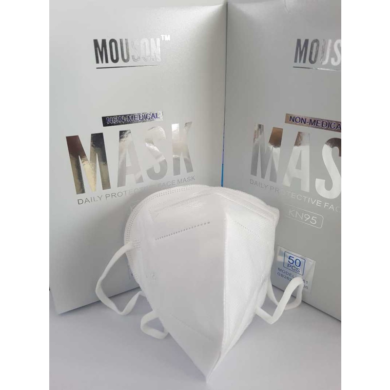 MASKER  MOUSON KN95 5PLY KEMENKES 1 PACK ISI 50 PREMIUM  MASK KN 95 5 PLY