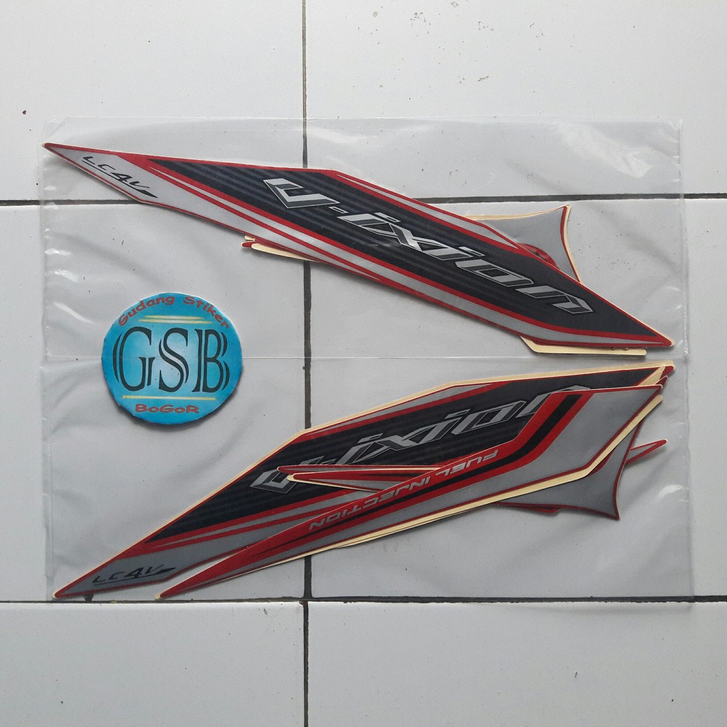 Striping Stiker Motor Yamaha Vixion 2013 Merah Shopee Indonesia