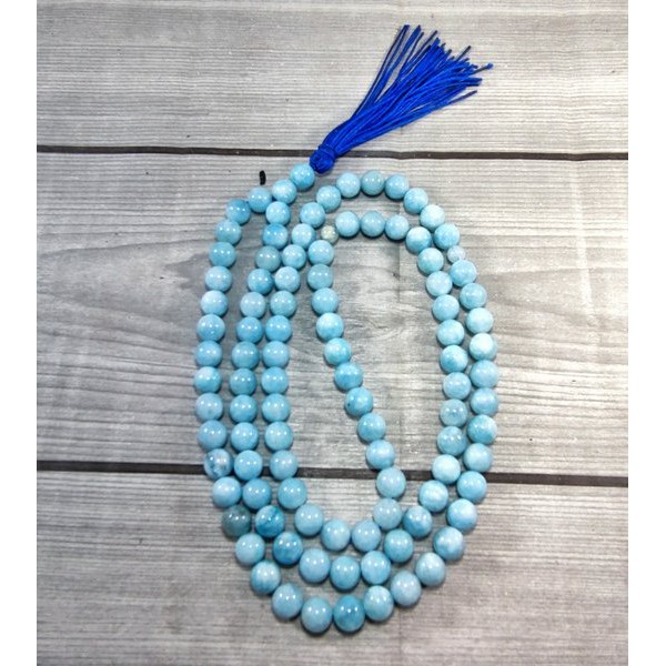 Tasbih Natural Batu Alam Giok Biru Langit Original