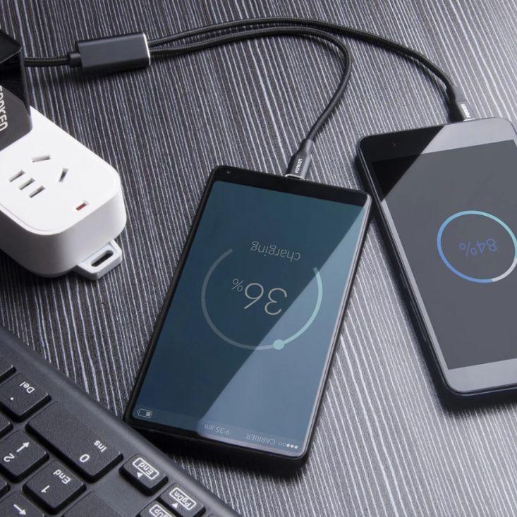 ☇ KABEL DATA 2 IN 1 MICRO USB TYPE TIPE C CHARGER CASAN HP FAST CHARGING PANJANG 1 METER MURAH ❇