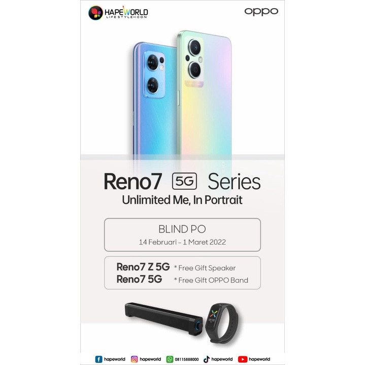 OPPO RENO 7 5G 8/256GB  - GARANSI RESMI