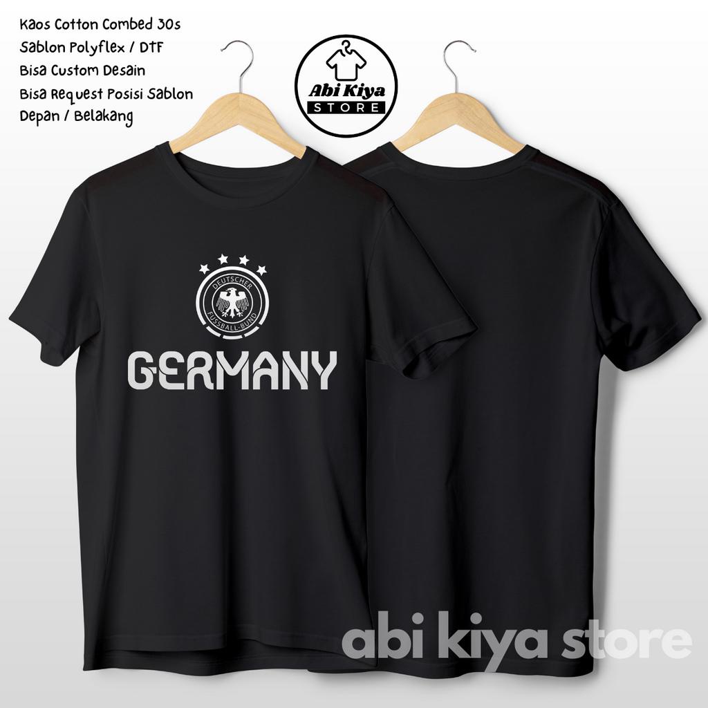 Baju Kaos Pria Distro Bola Euro Jersey Timnas Jerman Murah Original Oblong Dewasa Cotton Combed Unik