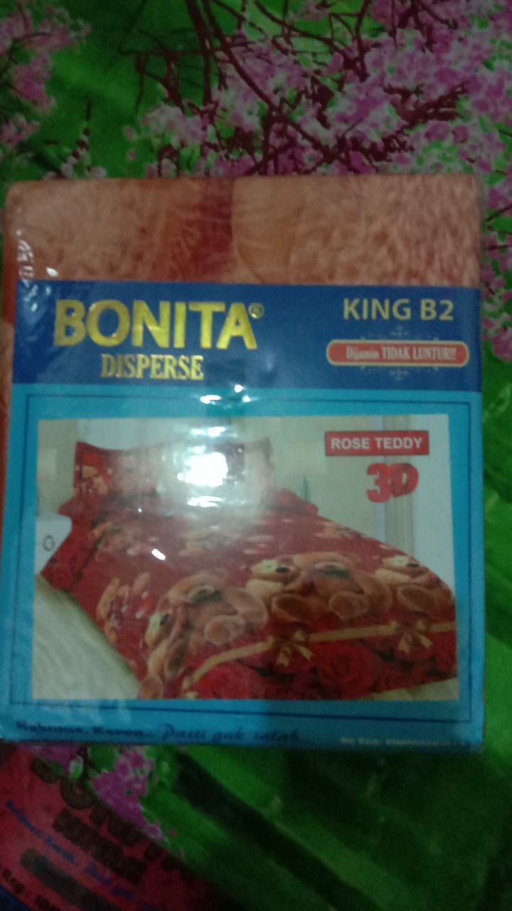 Sprei Bonita Motif Rose Teddy Ukuran 160 Dan 180