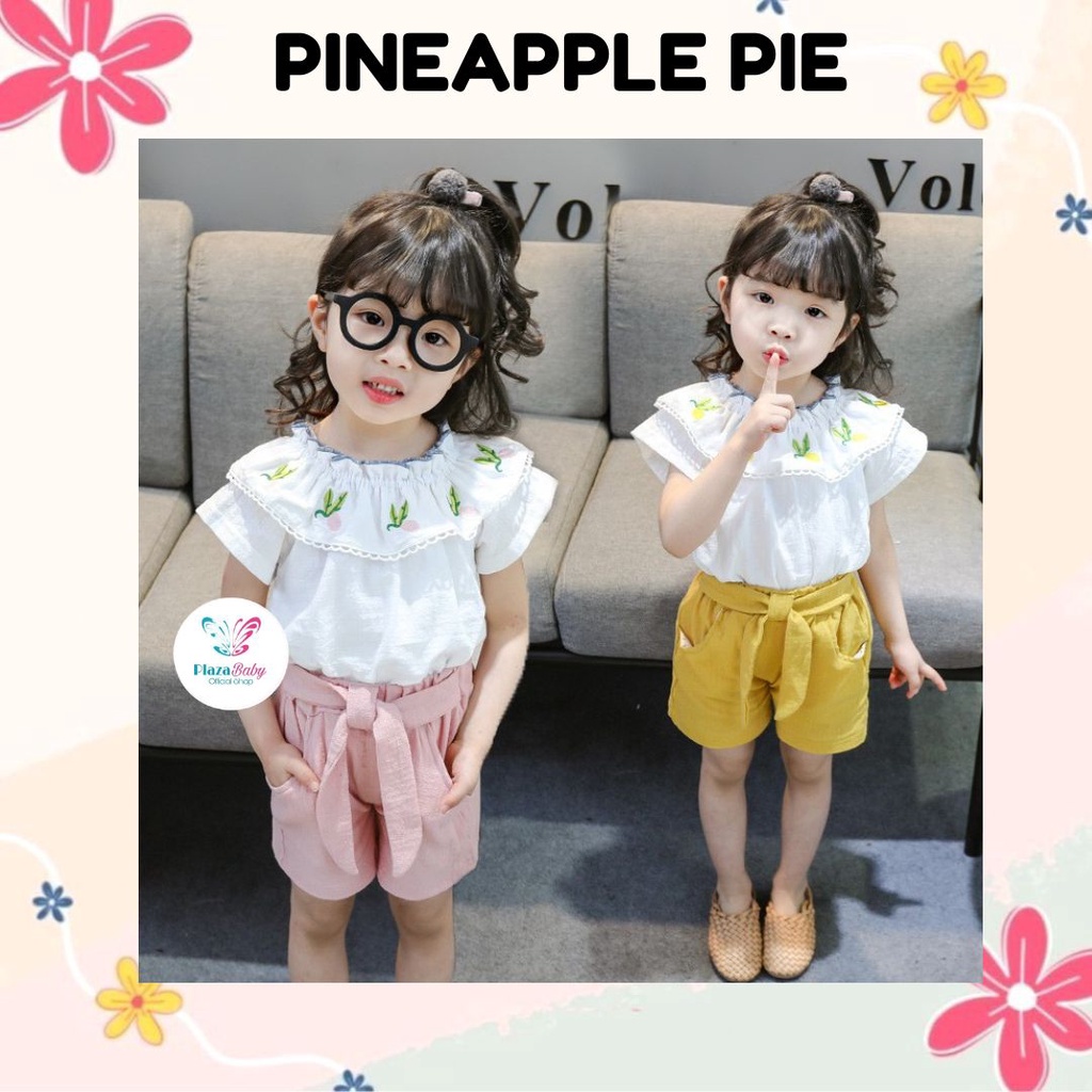 Plazababyku SET PINEAPPLE PIE EBV Bayi Baju setelan Anak Perempuan Import lucu berkualitas