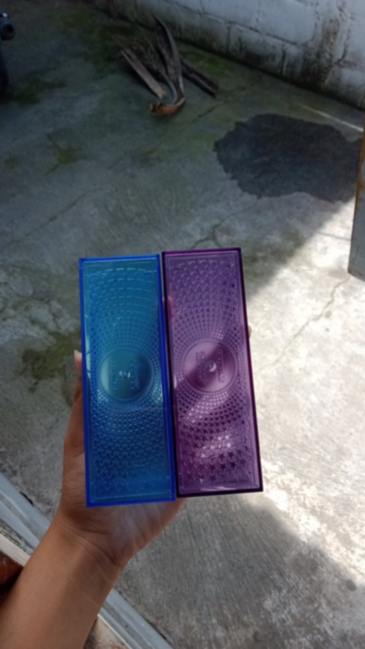 Kotak Asesoris Pernak Pernik ∭ Suvenir Ultah Mika Box Plastik Tebal Transparan Akrilik Biru / Ungu ♘