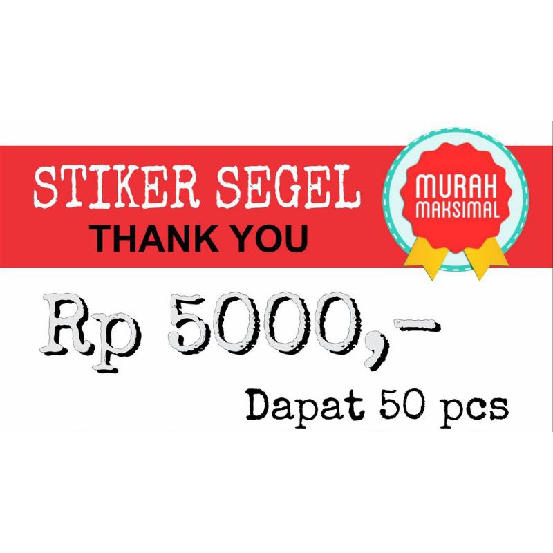 

( 50 pcs ) sticker label THANK YOU