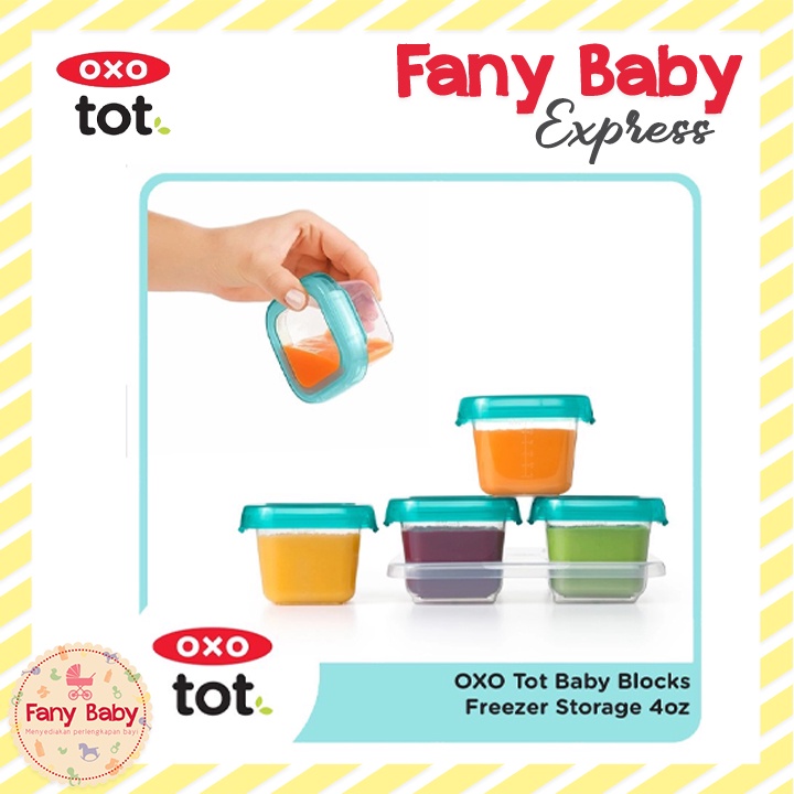 OXO TOT BABY BLOCKS FREEZER STORAGE CONTAINERS 4OZ 120ML