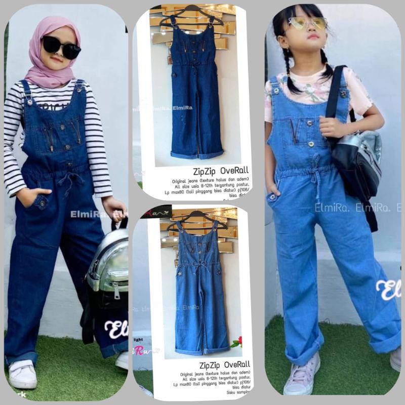 Baju Overall Jeans Cewek Anak Perempuan