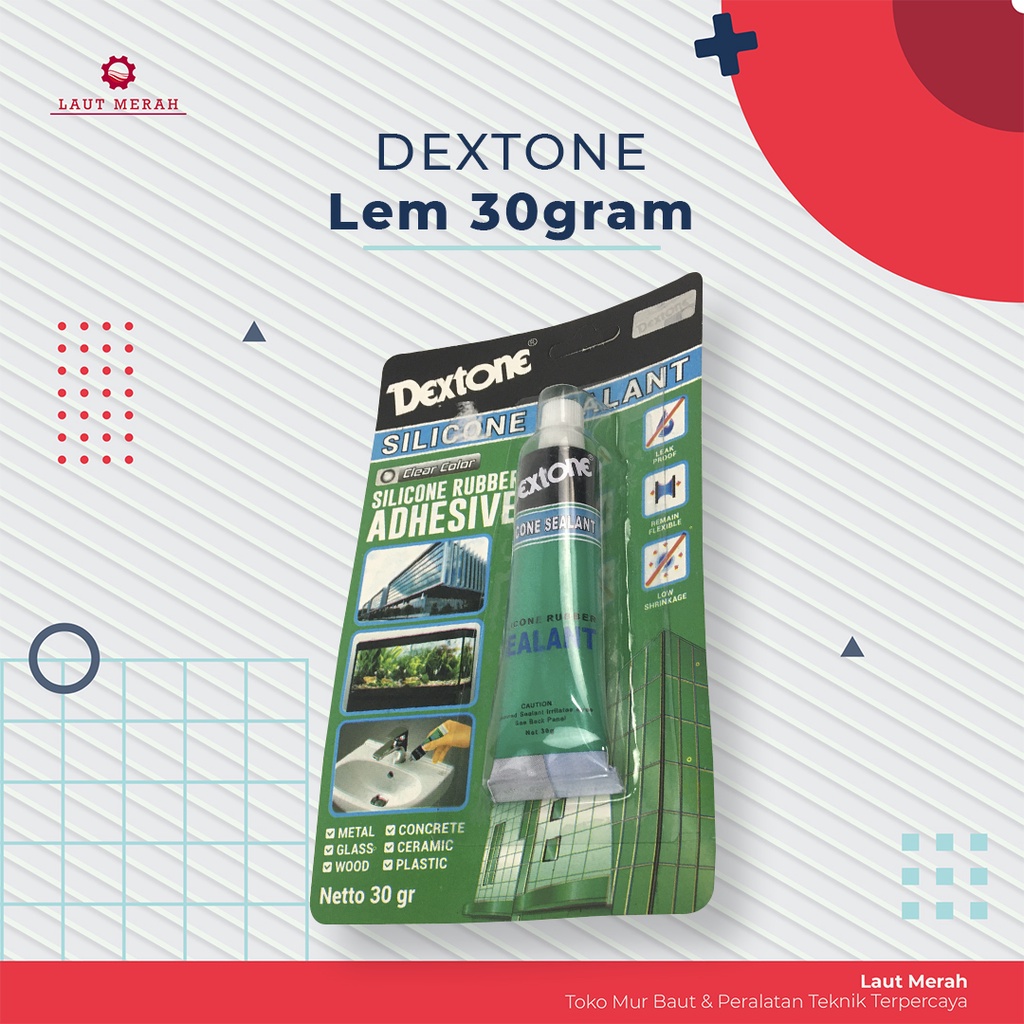 

Lem Silicone Sealant DEXTONE 30 gram Bening - Lem Aquarium Sealer Rubber Adhesive Tube Kecil 30gr
