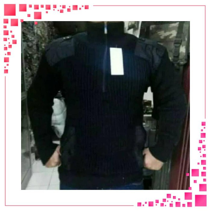 RPM      NS113 Sweater pria army loreng hitam hijau sweater rajut army tactical