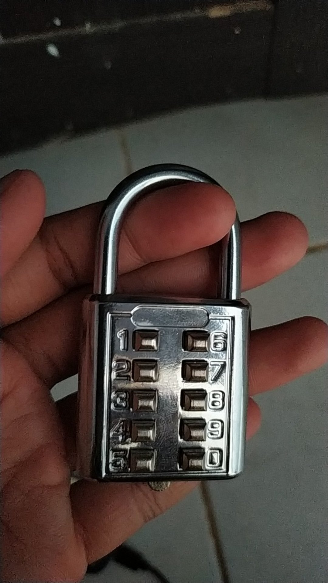 40mm 10 Digit Gembok Besi Silver Pin Digital Nomor Anti Maling Serbaguna Original