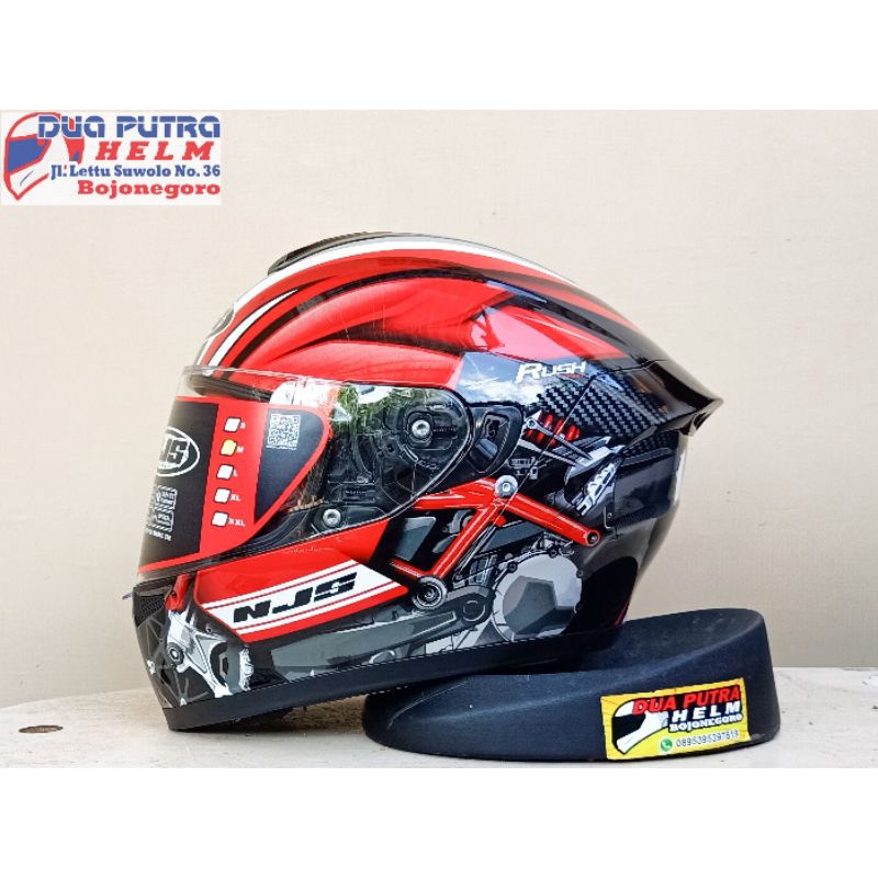 Helm Fullface Njs Zx1 rush red metal