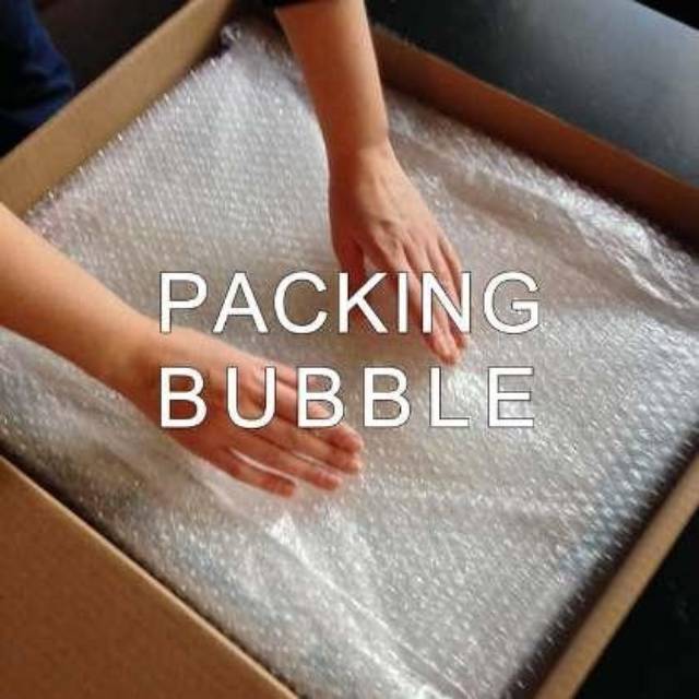 

Tambahan Packing/dengan plastik bubble wrap packing jadi lebih aman...