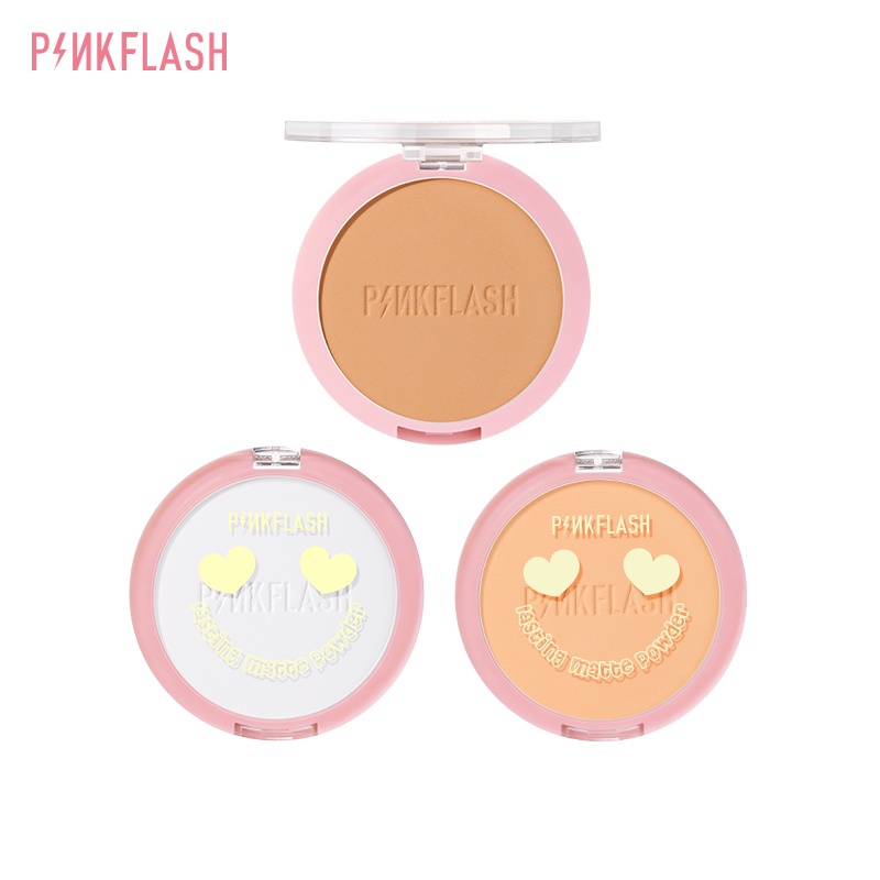 ❤ MEMEY ❤ PINKFLASH Lasting Matte Pressed Powder | Bedak Padat PF-F08 | PINK FLASH