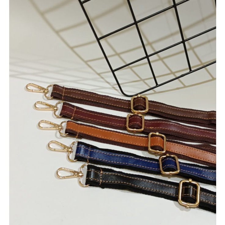 Tali tas panjang Kulit Sapi asli / Tali tas bahan kulit